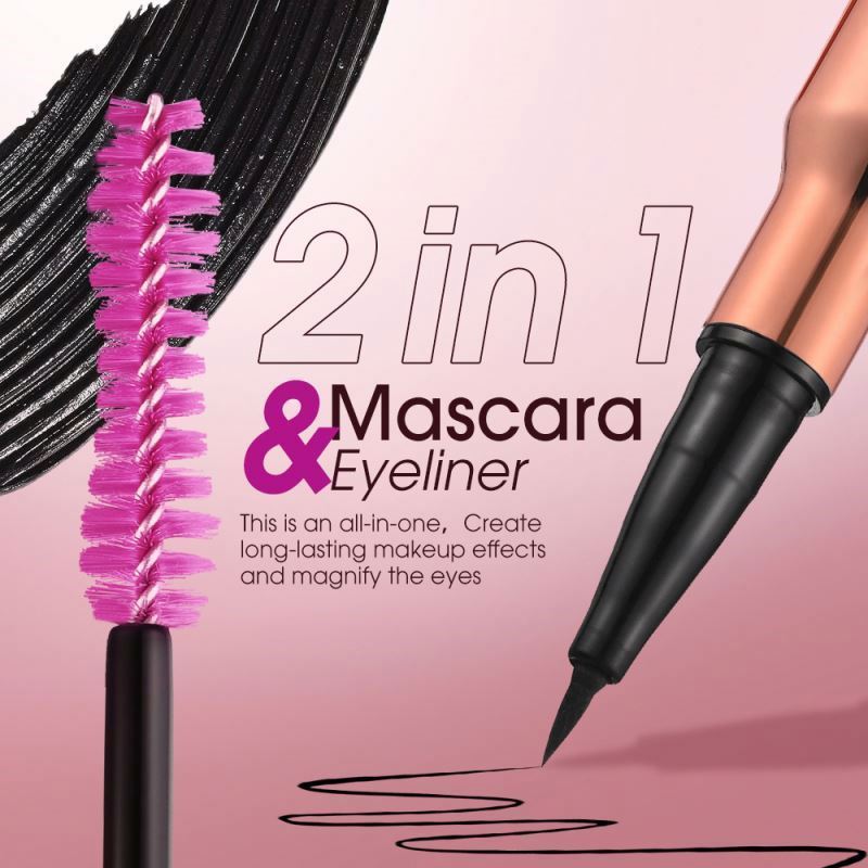 O.two.o Private Label 2 In 1 Eyelash Eyeliner Thick Curling 4d Double Head Mascara For Women O.two.o Private Label 2 In 1