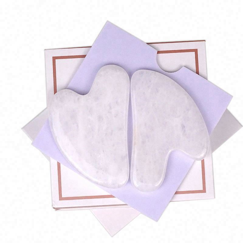 Jade Stone Gua Sha Wholesale Factory Skincare Essential Oil Facial Massage Tool 100% Real Natural White