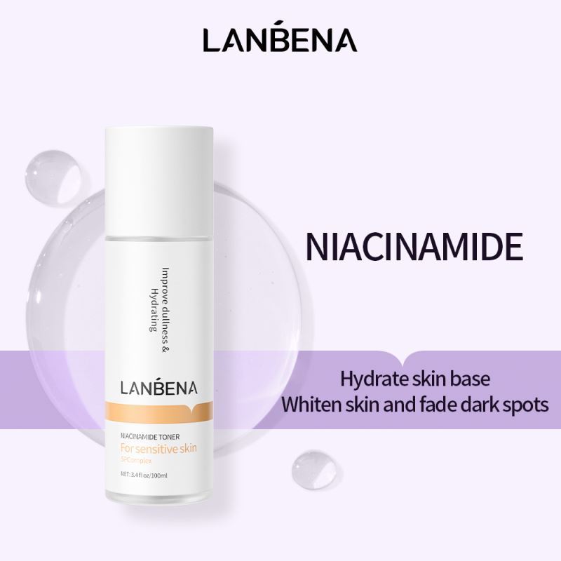 Niacinamide vitamin c whitening facial water face toner 3D lightening to improve dullness deeply moisturizing