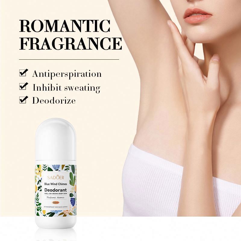 Sadoer Romantic Rose Cool Roll-On Ball Deodorant Underarm Antiperspirant Spray Women Fragrance Men Smooth Dry Perfumes