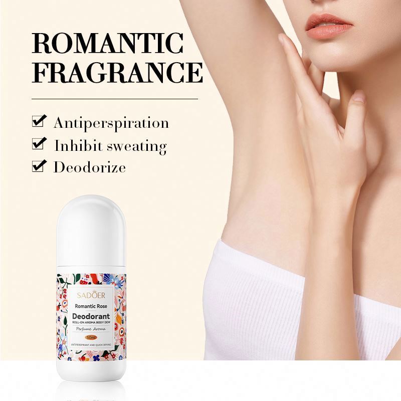 Sadoer Romantic Rose Cool Roll-On Ball Deodorant Underarm Antiperspirant Spray Women Fragrance Men Smooth Dry Perfumes