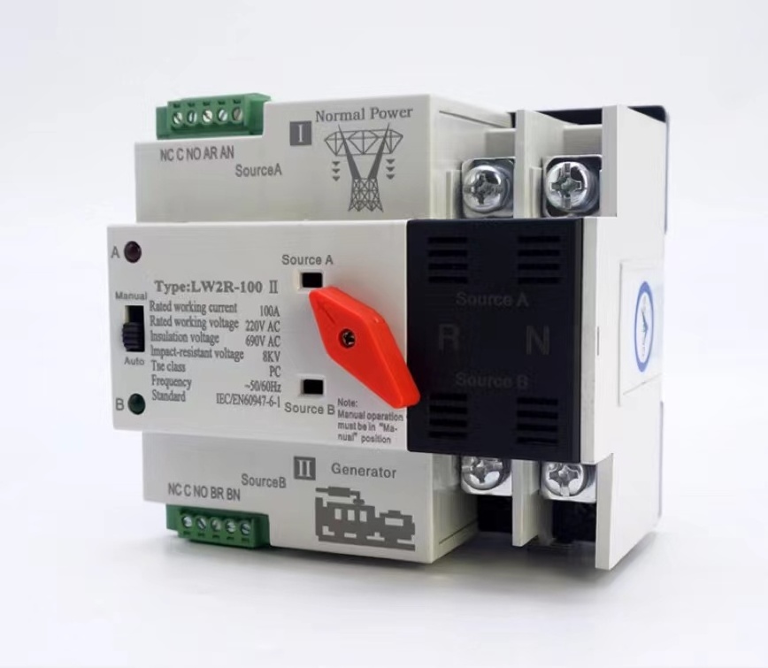 Solar/generator automatic changeover switch,electric automatic transfer switch,ats switch automatic transfer Din Rail