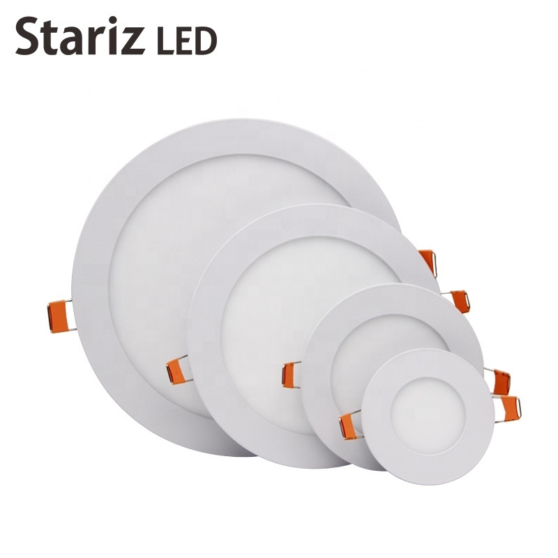 High quality 12W room flat modern round ceiling recessed 12 watt led panel light fixture