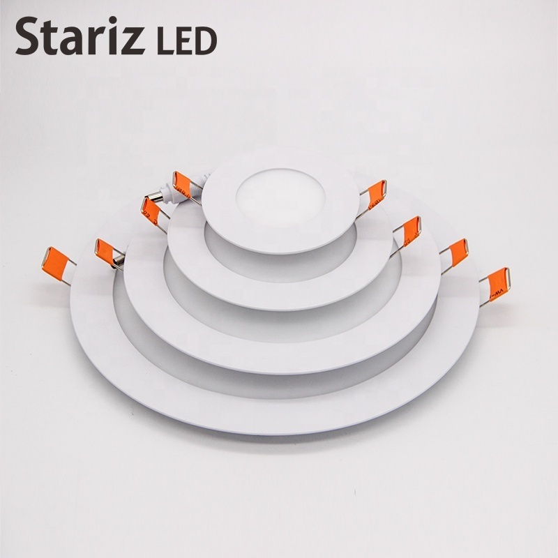 High quality 12W room flat modern round ceiling recessed 12 watt led panel light fixture