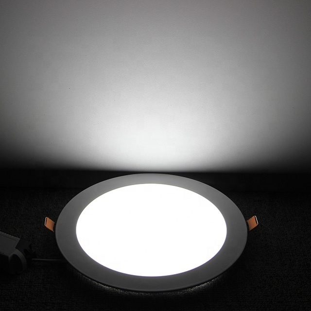 Zhongshan Factory fast shipping wholesale 3w 6w 9w 12w 15w 18w 24w aluminum recessed ceiling slim small round led panel light