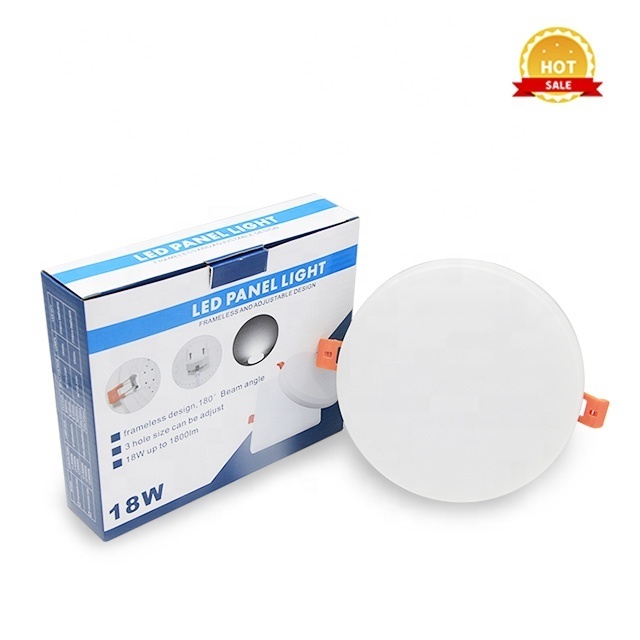 Factory lamp 150mm plastic cover 18w led frameless panel light recessed backlight  indoor lighting