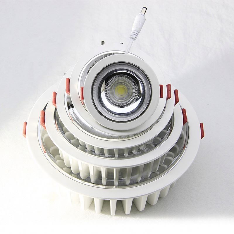 High CRI 80 led downlight 6 inch recessed project aluminum 7w 12w 20w 30w 40w cob led round ceiling down light