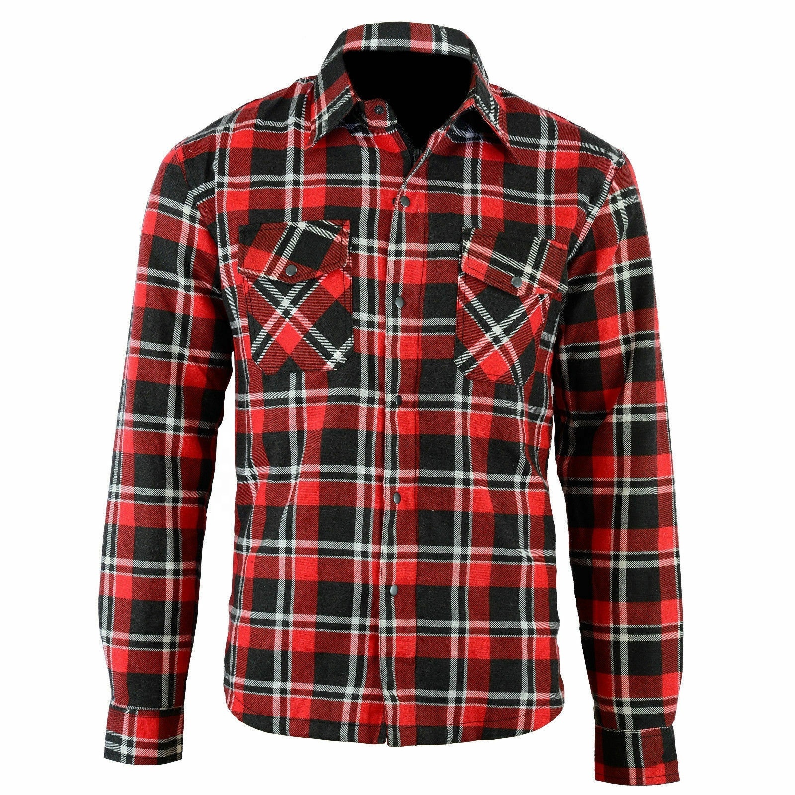 Motorbike shirt Men's Armored Motorcycle Riding Soft Flannel Long Sleeve Shirt