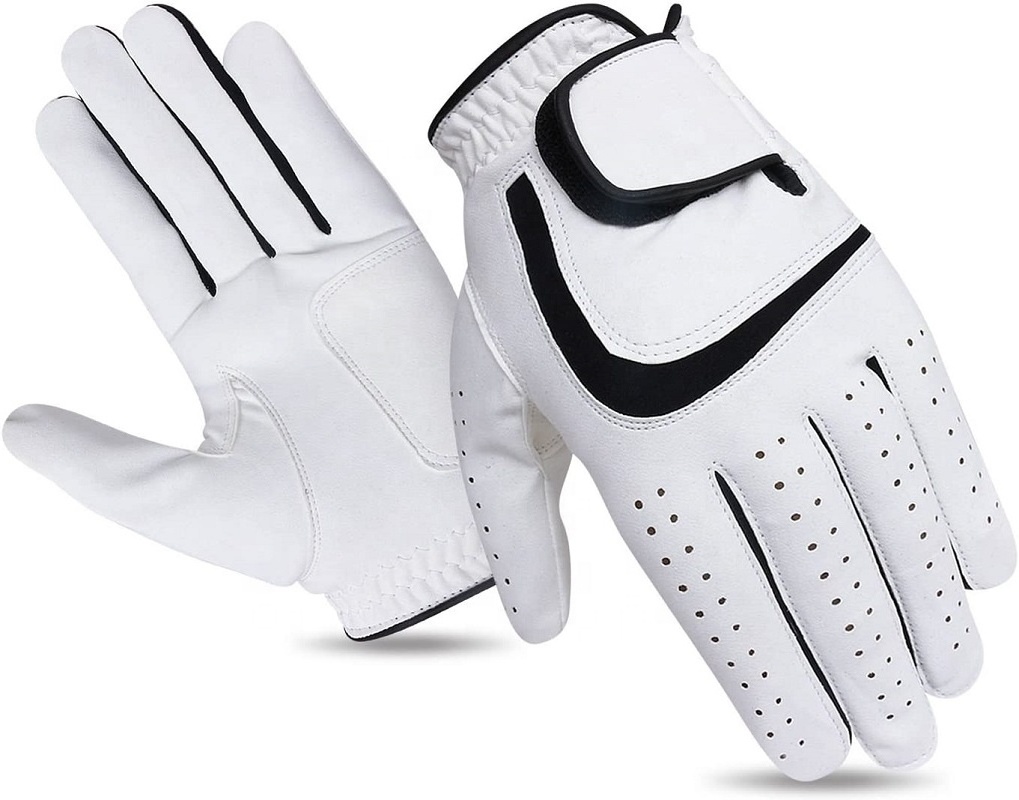 Custom Manufacturer Wholesale Men's Indonesia Cabretta Leather Golf Gloves