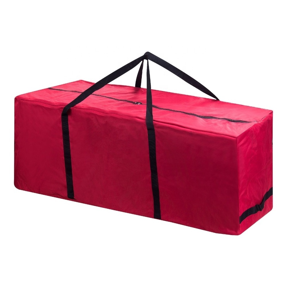 Wholesale Larger capacity Red Rolling Duffle Bag Style Christmas Tree Storage Bag with Wheels