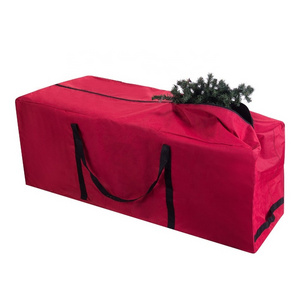 Wholesale Larger capacity Red Rolling Duffle Bag Style Christmas Tree Storage Bag with Wheels