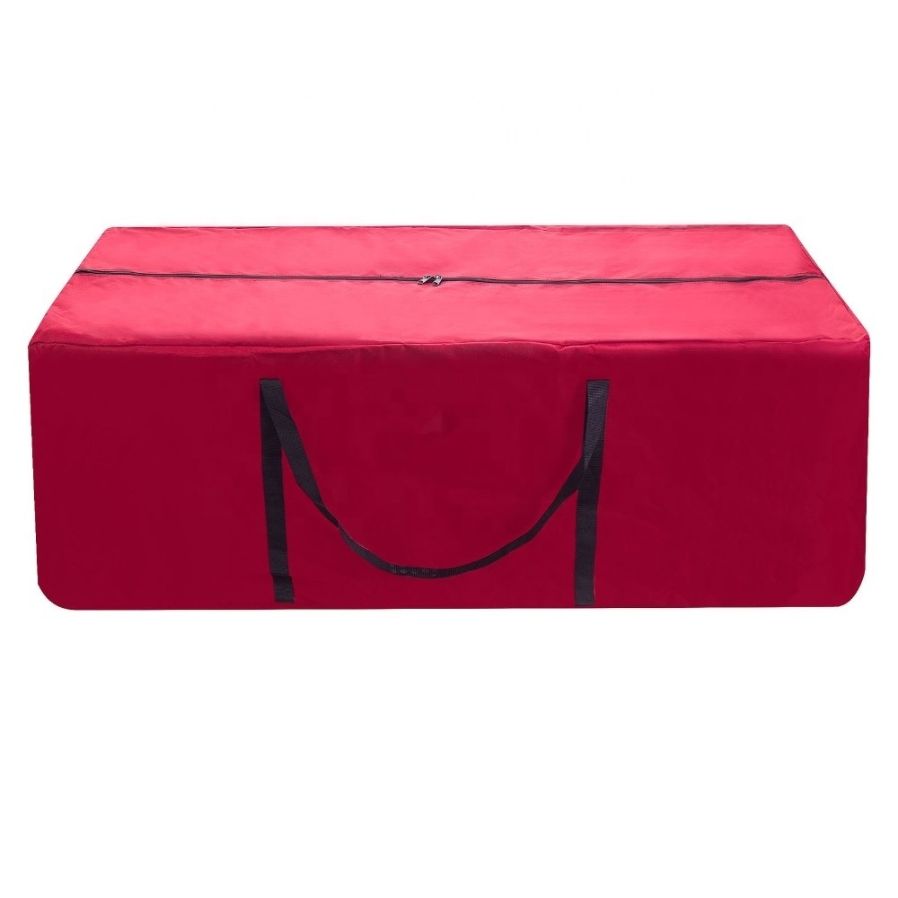 Wholesale Larger capacity Red Rolling Duffle Bag Style Christmas Tree Storage Bag with Wheels