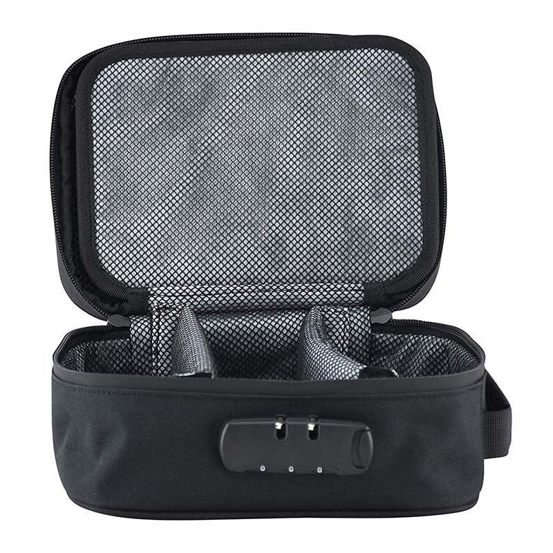 Discreet Odorless Travel Storage Safe Smart Stash Case Carbon Lined Zipper Smell Proof Bag