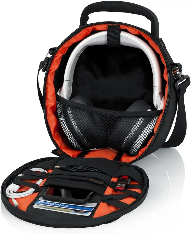 Portable Travel Headset Case Cover Headset Padded Storage Bag Headphones Carry Case Pilot Aviation Bag