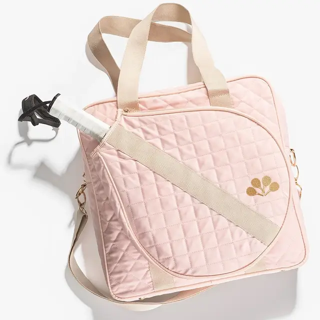 Polyester Portable Quilted Tennis Bag