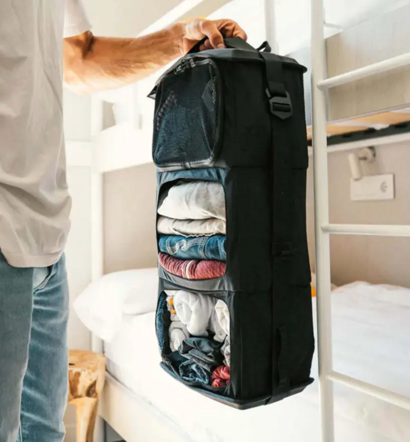 Household Clothes Storage Bag Travel Breathable Hanging Closet Organizer Insert Foldable Hanging Wardrobe Bag