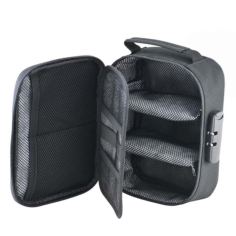 Discreet Odorless Travel Storage Safe Smart Stash Case Carbon Lined Zipper Smell Proof Bag