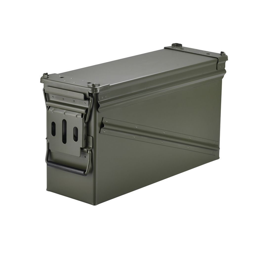 Tactical45 M2A2 50 Cal Ammo Can Front Latch System Steel Grade Ammo Case Green Ammo Storage Container