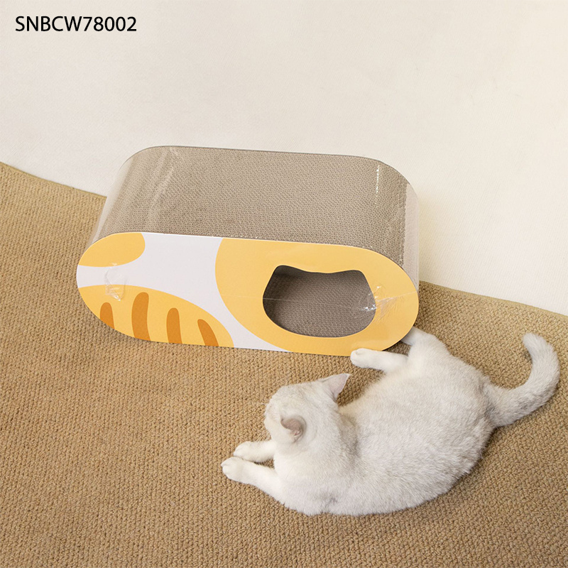 TIKTOK Amazon Hot sales New design Two-way channel cat scratching board Pet Cat Corrugated Cardboard scratcher