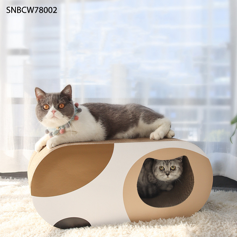 TIKTOK Amazon Hot sales New design Two-way channel cat scratching board Pet Cat Corrugated Cardboard scratcher