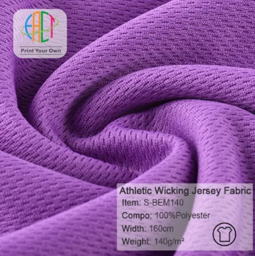 Athletic Fabric Solid Soft Wicking Polyester Popular Breathable Bird Eye Mesh Athletic Fabric For Sports Wear