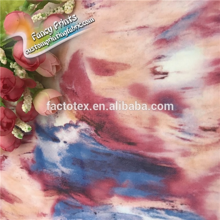 Custom Printed Fabric Peachskin Breathable Super Soft  Polyester Spandex Peach Skin Breathability Fabric