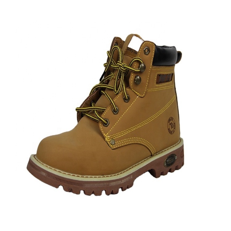 Goodyear Nubuck leather safety boots for industrial working nubuck upper rubber anti slip outsole breathable mesh lining