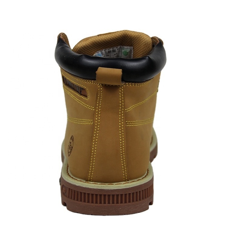 Goodyear Nubuck leather safety boots for industrial working nubuck upper rubber anti slip outsole breathable mesh lining