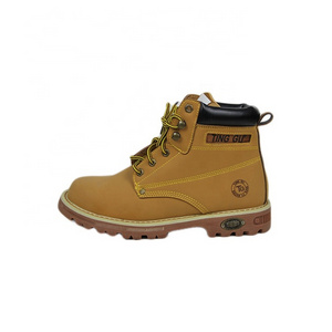 Goodyear Nubuck leather safety boots for industrial working nubuck upper rubber anti slip outsole breathable mesh lining