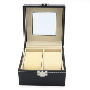 Wholesale PU Luxury custom watch packaging box OEM with two seats