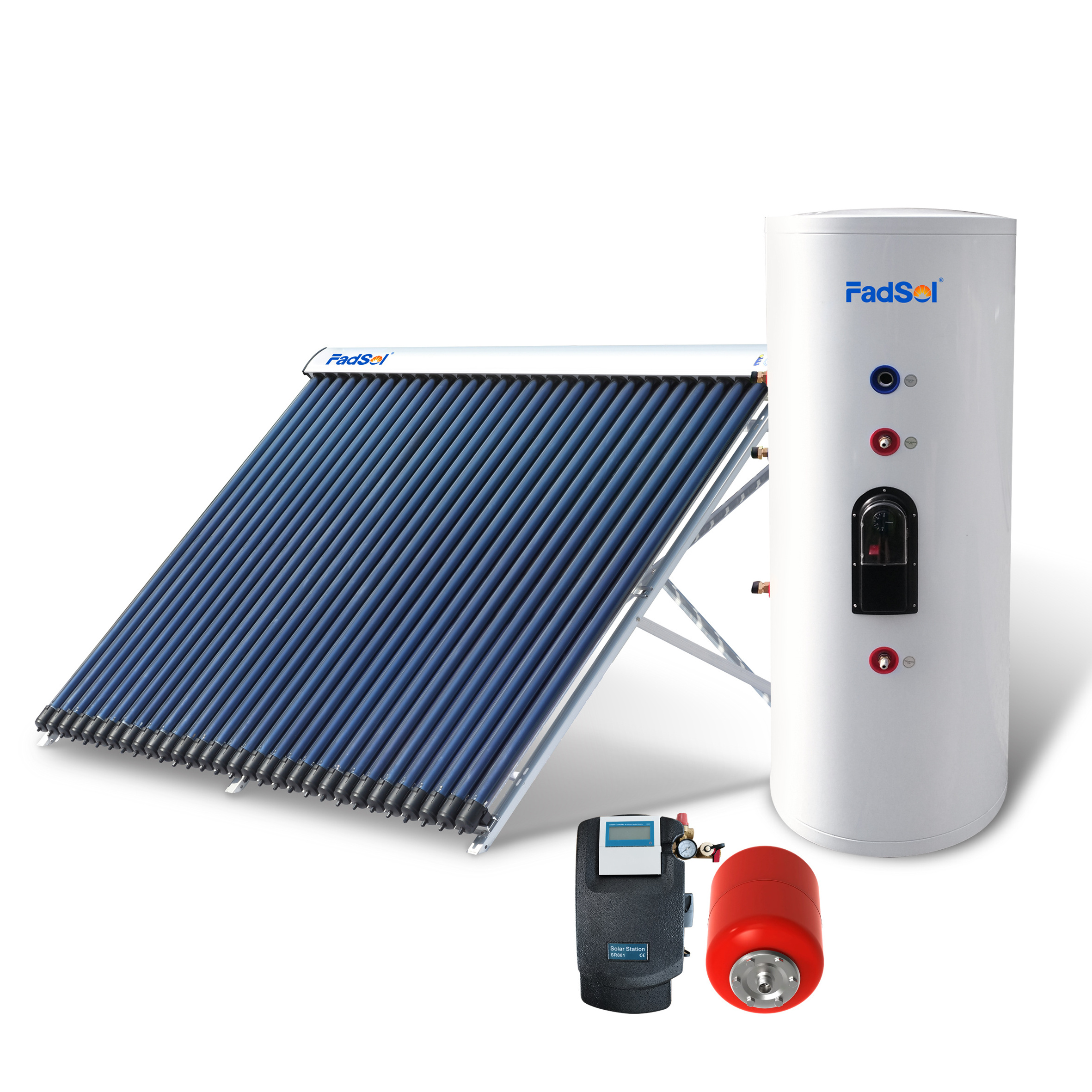 Solar Keymark Certified New Condition Split High Pressure Solar Water Pump System 300L Instant Water Heater Price For Hot Water