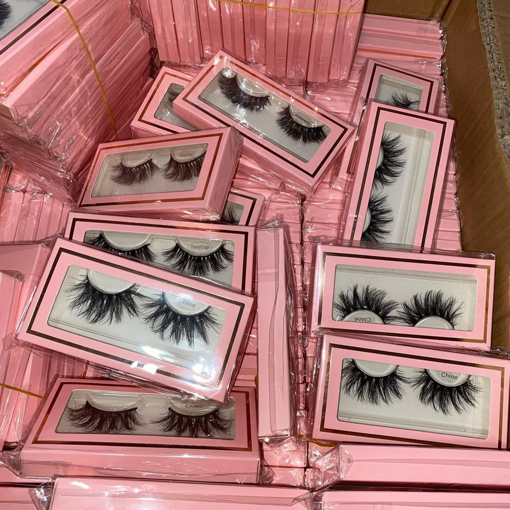 Wholesale Mink Lash 3d Magnetic Full Strip Lashes Hand Made 7D Full Mink Strip Lashes Private Label Adhesive Striplash With Box