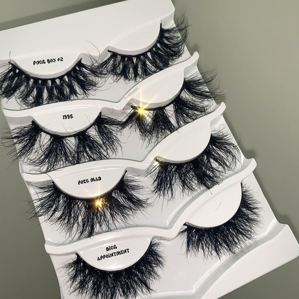 Wholesale Mink Lash 3d Magnetic Full Strip Lashes Hand Made 7D Full Mink Strip Lashes Private Label Adhesive Striplash With Box