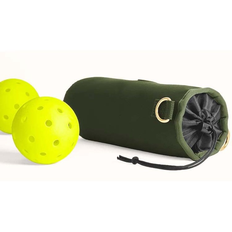 custom outdoor pickleball drawstring pouch add-on water bottle carrier holder pickle tennis balls shoulder crossbody kettle bags