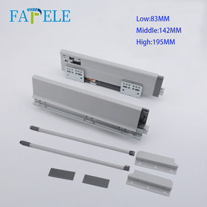 Wholesale undermount full extension slim soft close kitchen cabinet drawer slide tandem box