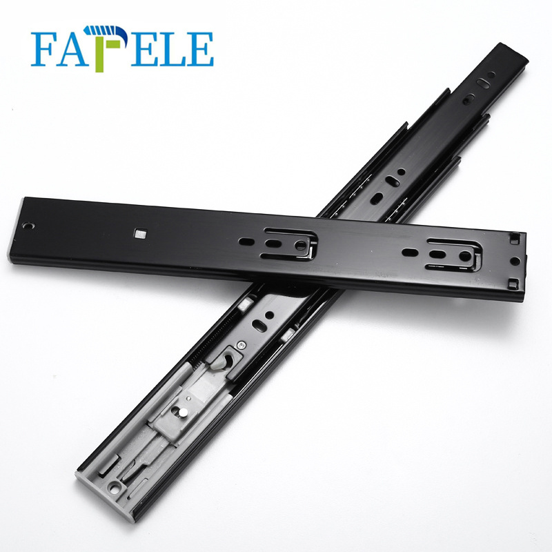 china drawer slide 50 push to open steel 304 full extension rail soft close telescopic 3 fold drawer slide