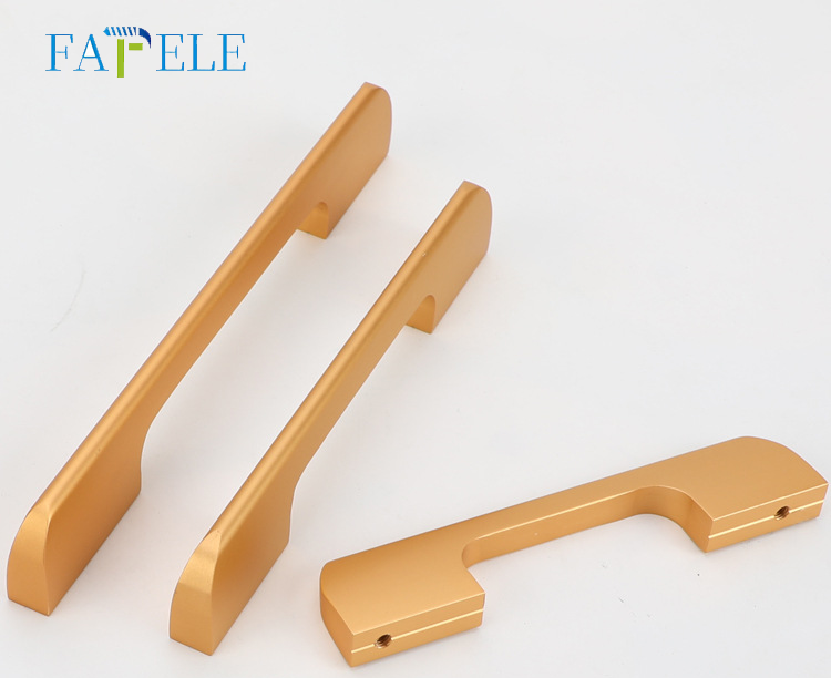 Factory direct selling modern minimalist golden cabinet drawer handle wardrobe door single hole