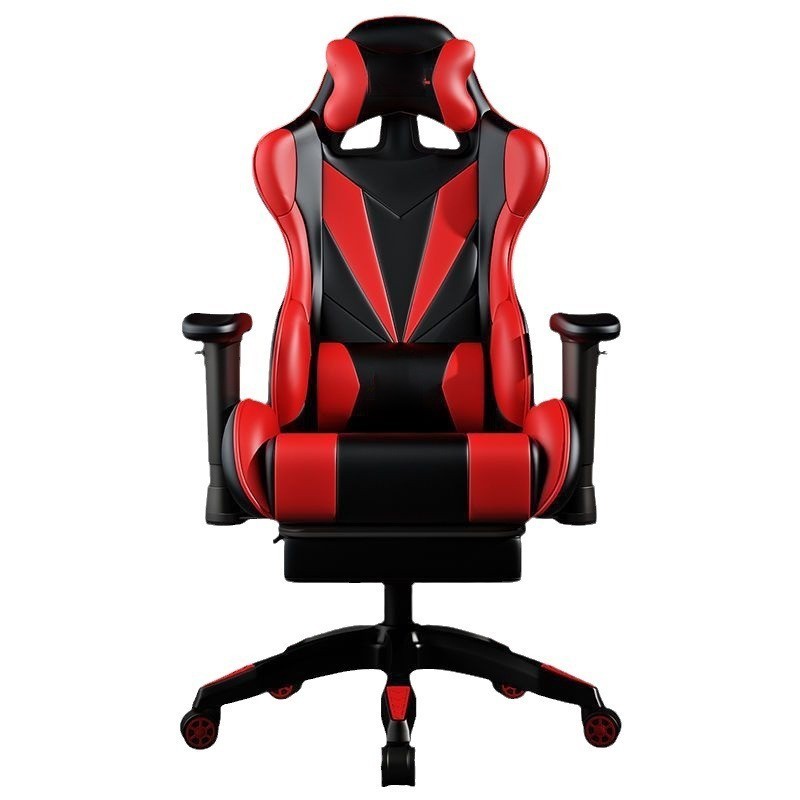 Cheap office gamer racing gaming chair with optional footrest and massage RGB light strip