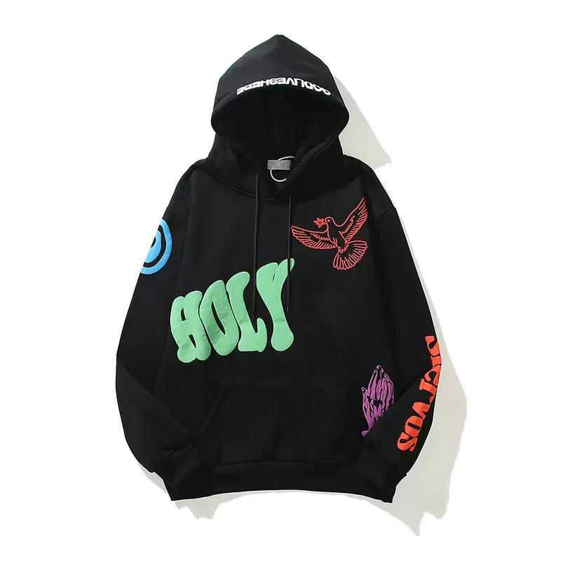 Men's Puff Printed High Quality Pullover Hoodie Custom Logo 3D Puff Printing Men's Heavy Weight Oversized Hoodie For Men