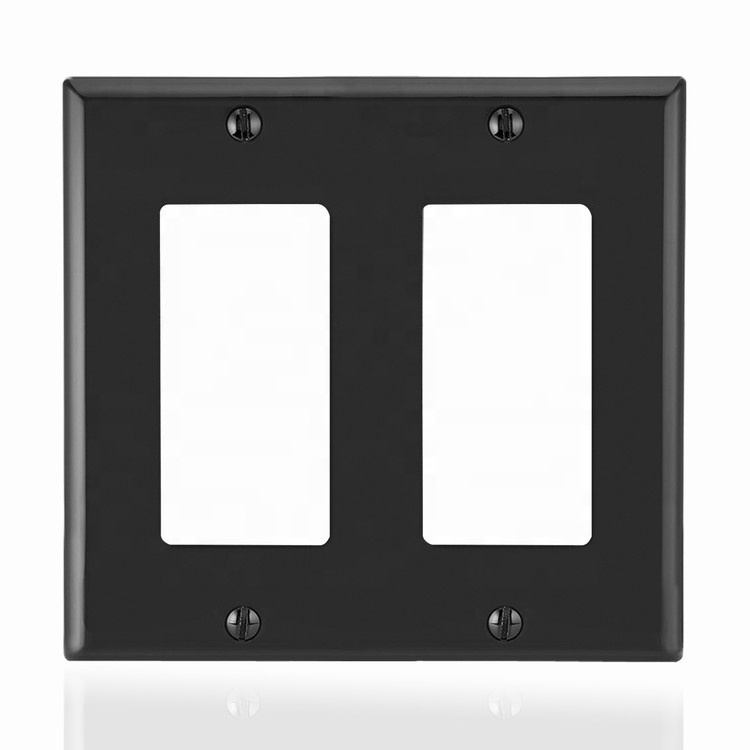 BS18012 Decorative 2 gang wallplates electric outlet switch usa wall plate cover 120v