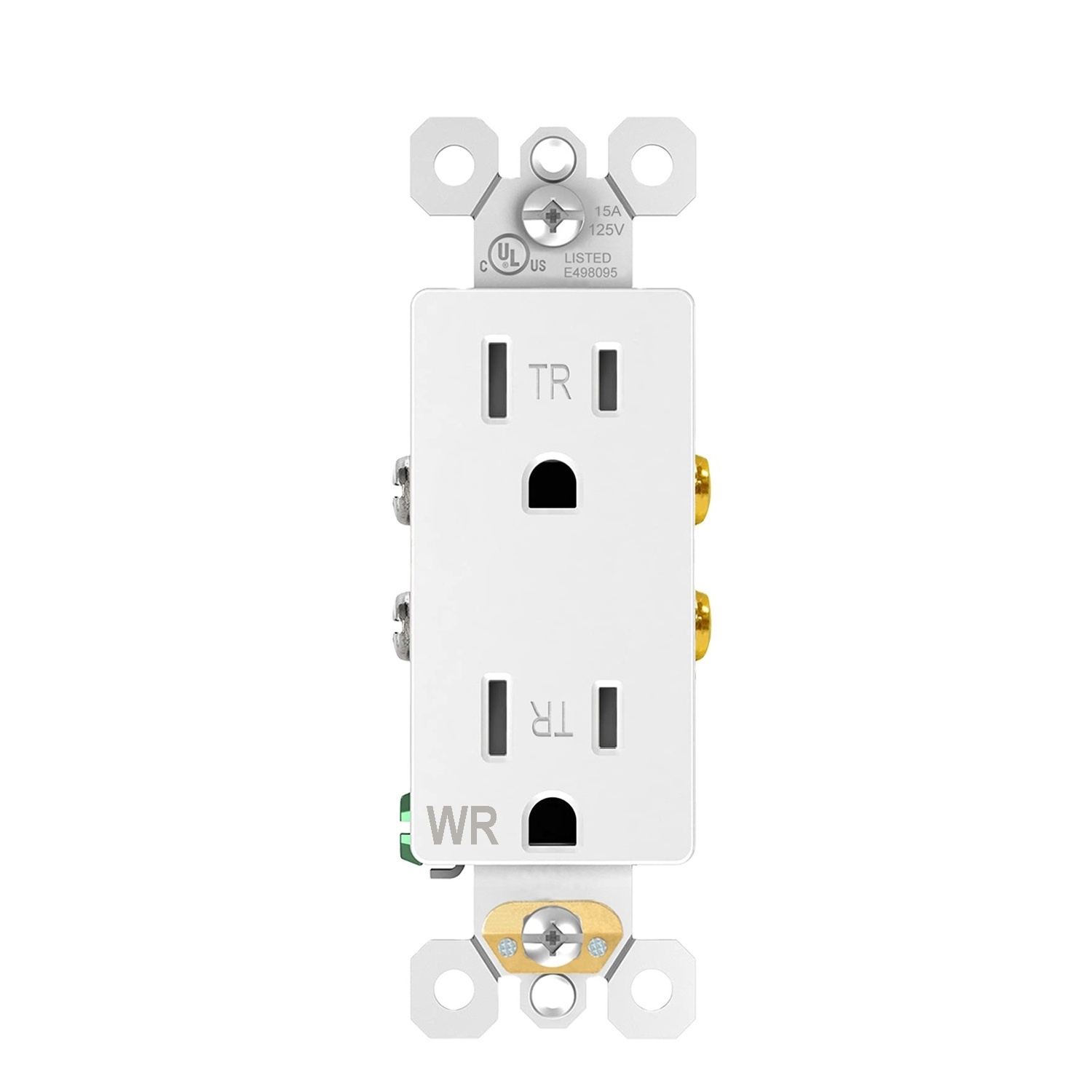 DW15Q 15amp 125v us decorator wall plug duplex electrical wall receptacle outlet socket with weather resistance