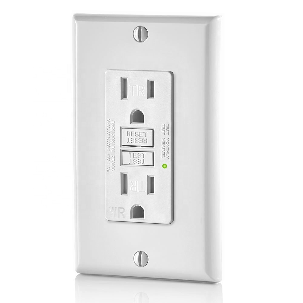 Fahint GW15 Socket us wall outlet weather resistant duplex self test gfci receptacle outdoor outlet