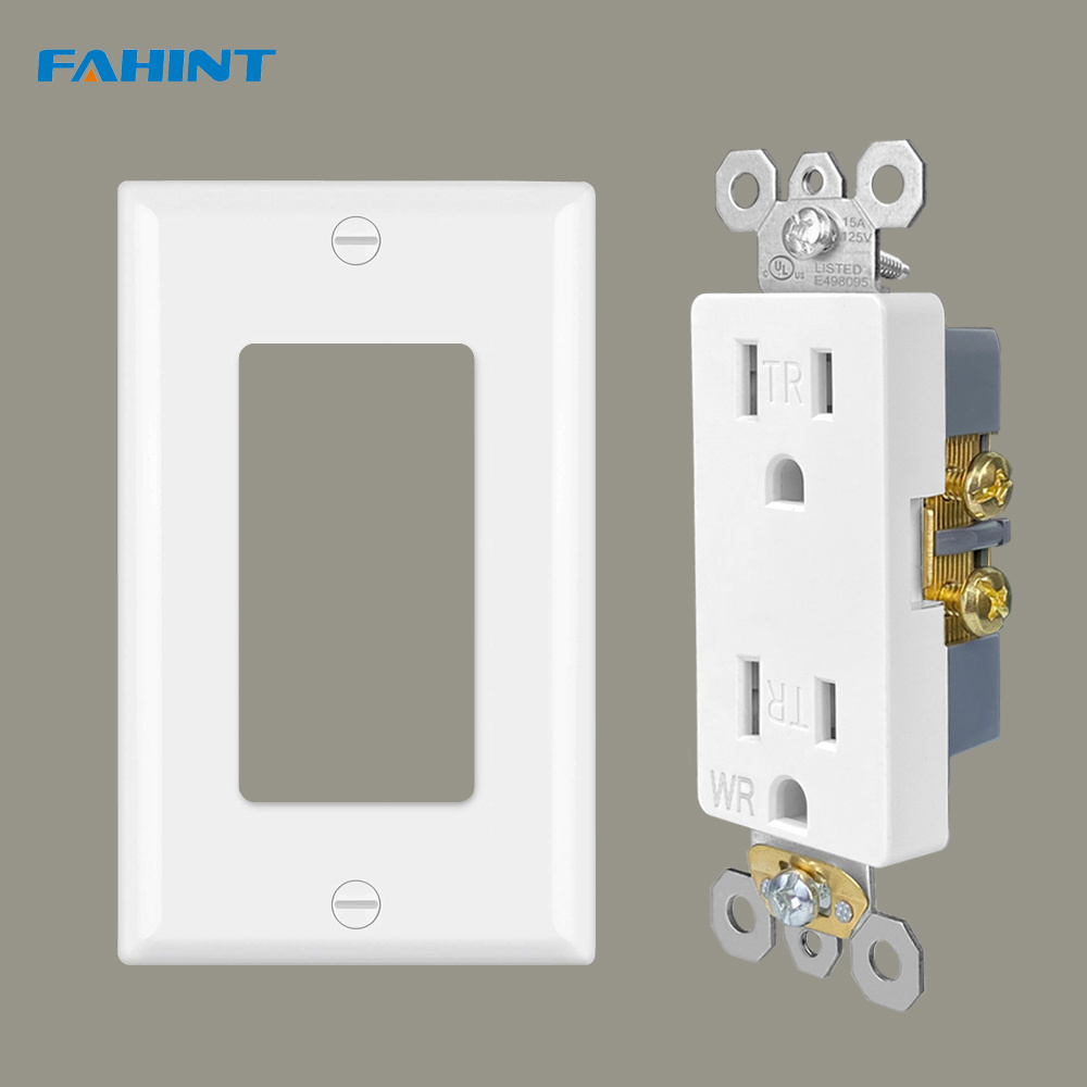 DW15Q 15amp 125v us decorator wall plug duplex electrical wall receptacle outlet socket with weather resistance