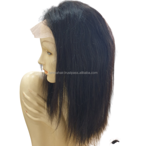 150 180 density hd front lace human hair wigs for black women wholesale Indonesian virgin hair swiss lace front wig