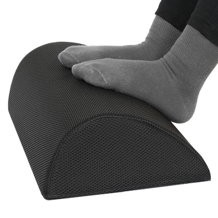 Hot Selling Office Foot Rest Under Desk Black Velvet Adjustable Under Desk Footrest Pillows For Relieving Pain of Leg Foot