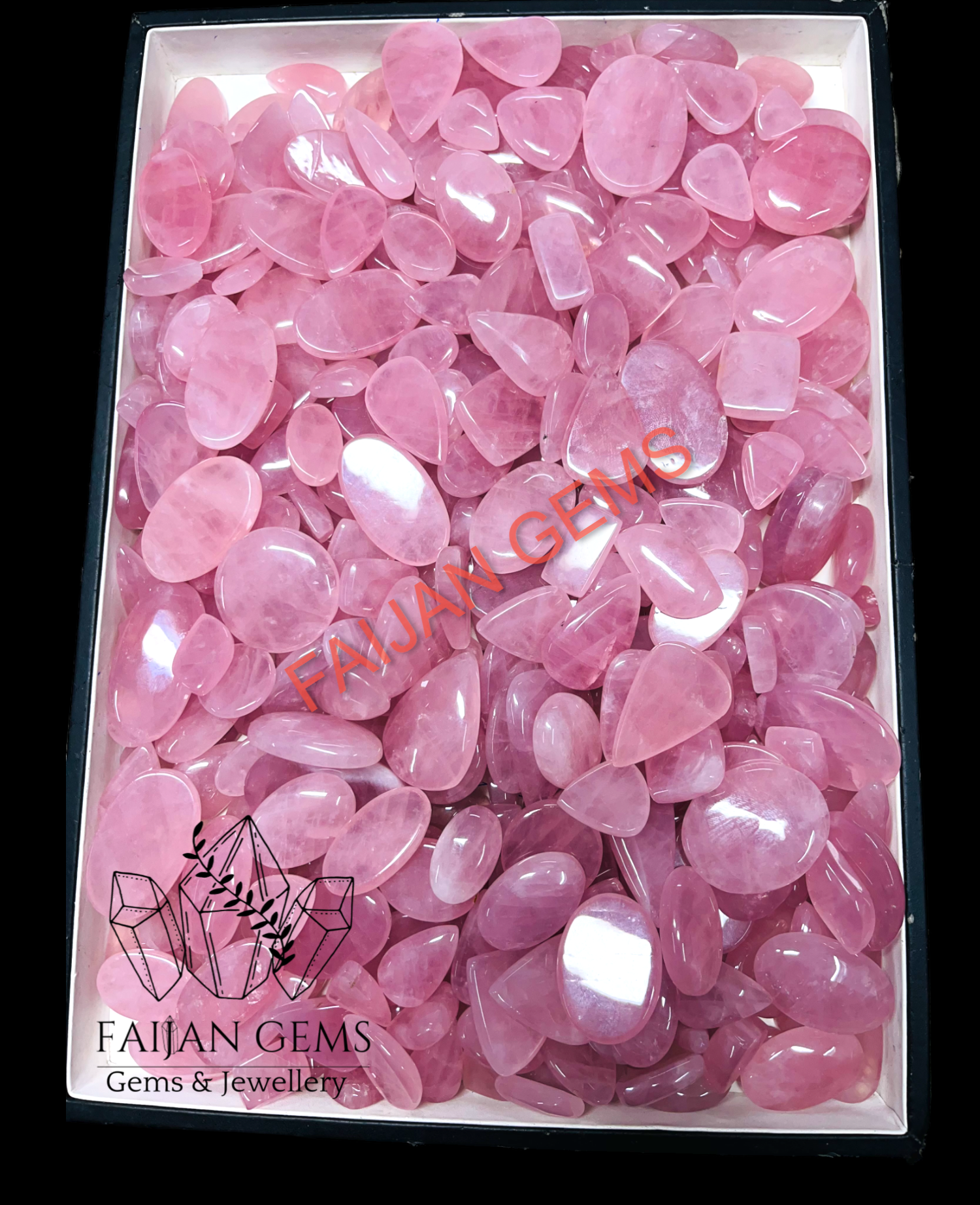 Excellent Top Quality 100% Natural Rose Quartz Mix Shape Cabochon Rose Quartz  Loose Gemstone For Making Jewelry Wholesale Price