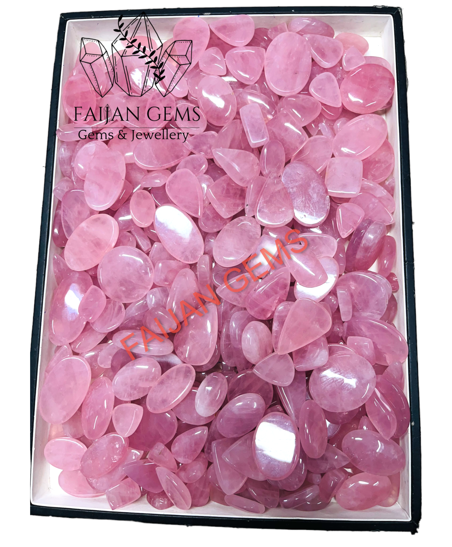 Excellent Top Quality 100% Natural Rose Quartz Mix Shape Cabochon Rose Quartz  Loose Gemstone For Making Jewelry Wholesale Price