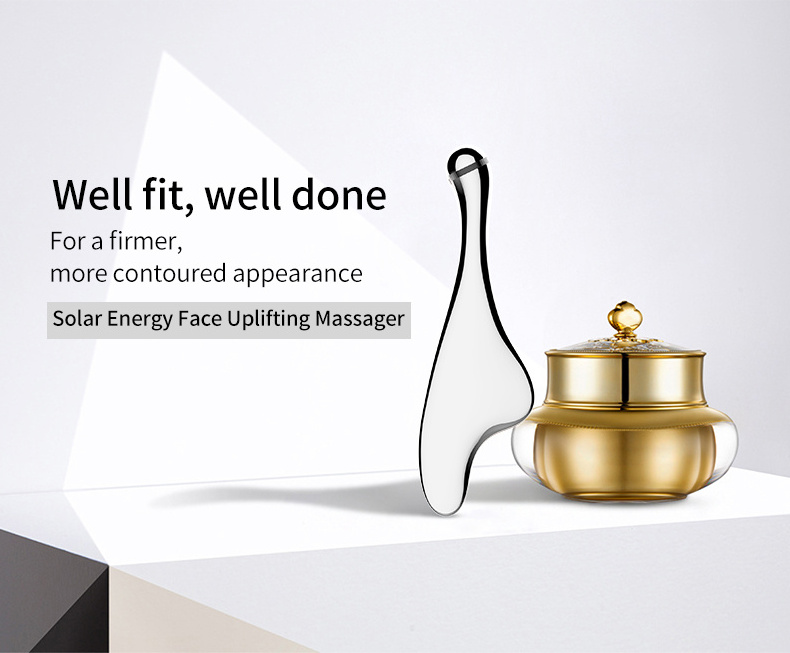 New Microcurrent  Face & Neck& Body lifting gua sha zinc-alloy facial massager