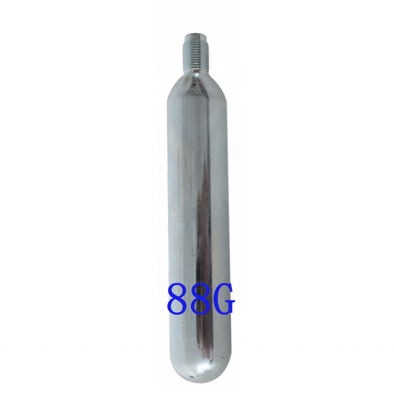 prefilled 88gram 90grams Cartucho Cylinder Refillable Co2 air Cartridge 88g 90G For outdoor game