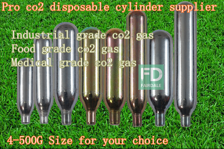 Promotion factory price disposable 16g gas mini CO2 cylinder/ cartridge for beer